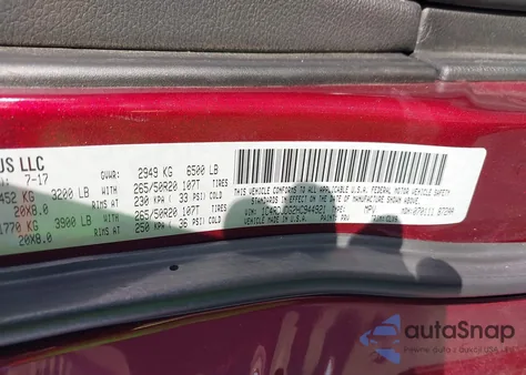 2017 Dodge Durango Gt Awd из США, поврежденный, VIN 1C4RDJDG2HC944921